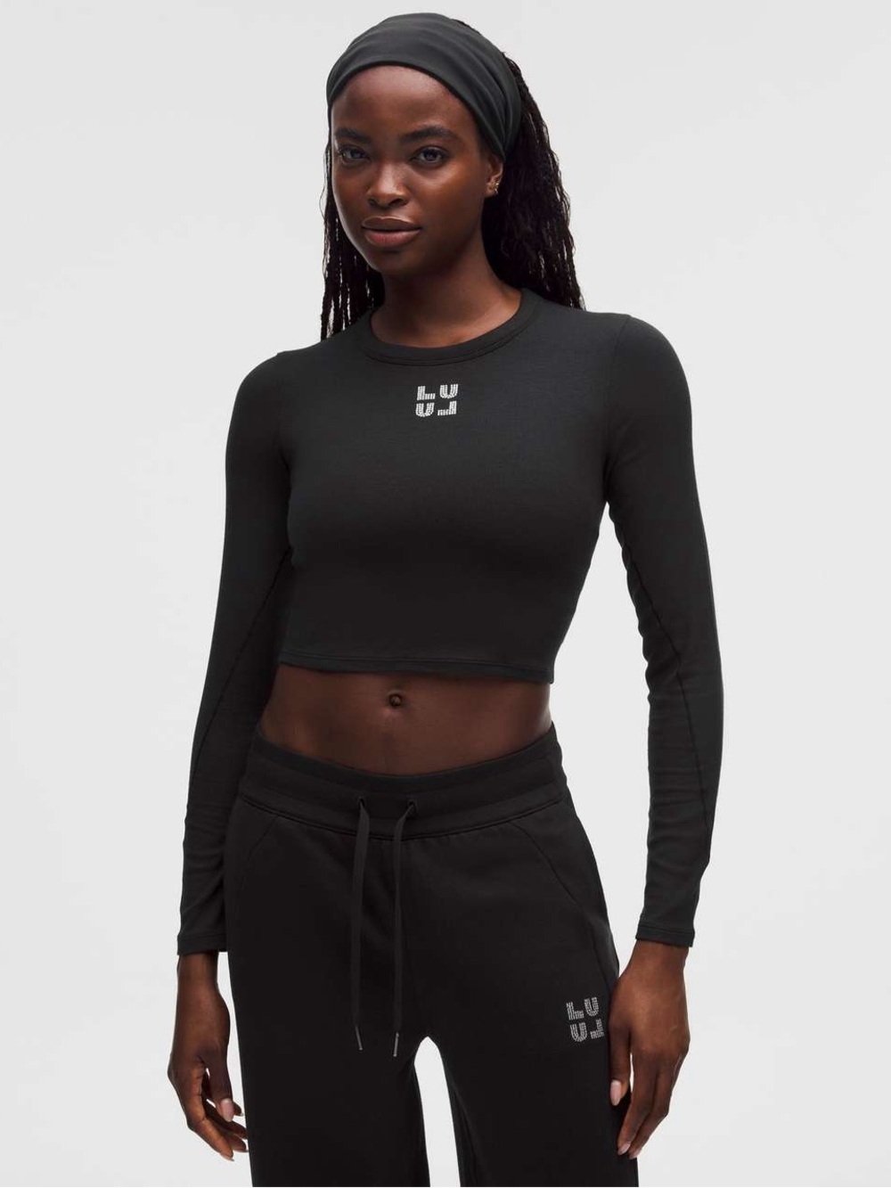 🆕🖤✨ Lululemon Hold Tight Long Sleeve Shirt Jewelled - Black